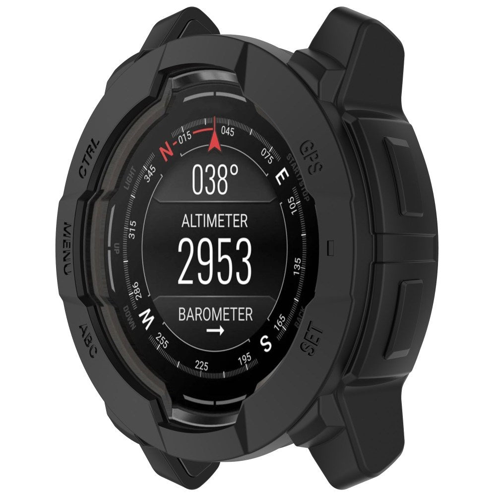 Garmin Instinct 3 AMOLED / Solar (50mm) - Bumper Silikone Cover - Sort