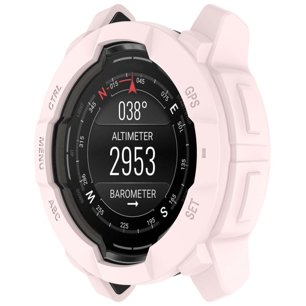 Garmin Instinct 3 AMOLED / Solar (50mm) - Bumper Silikone Cover - Lyserød