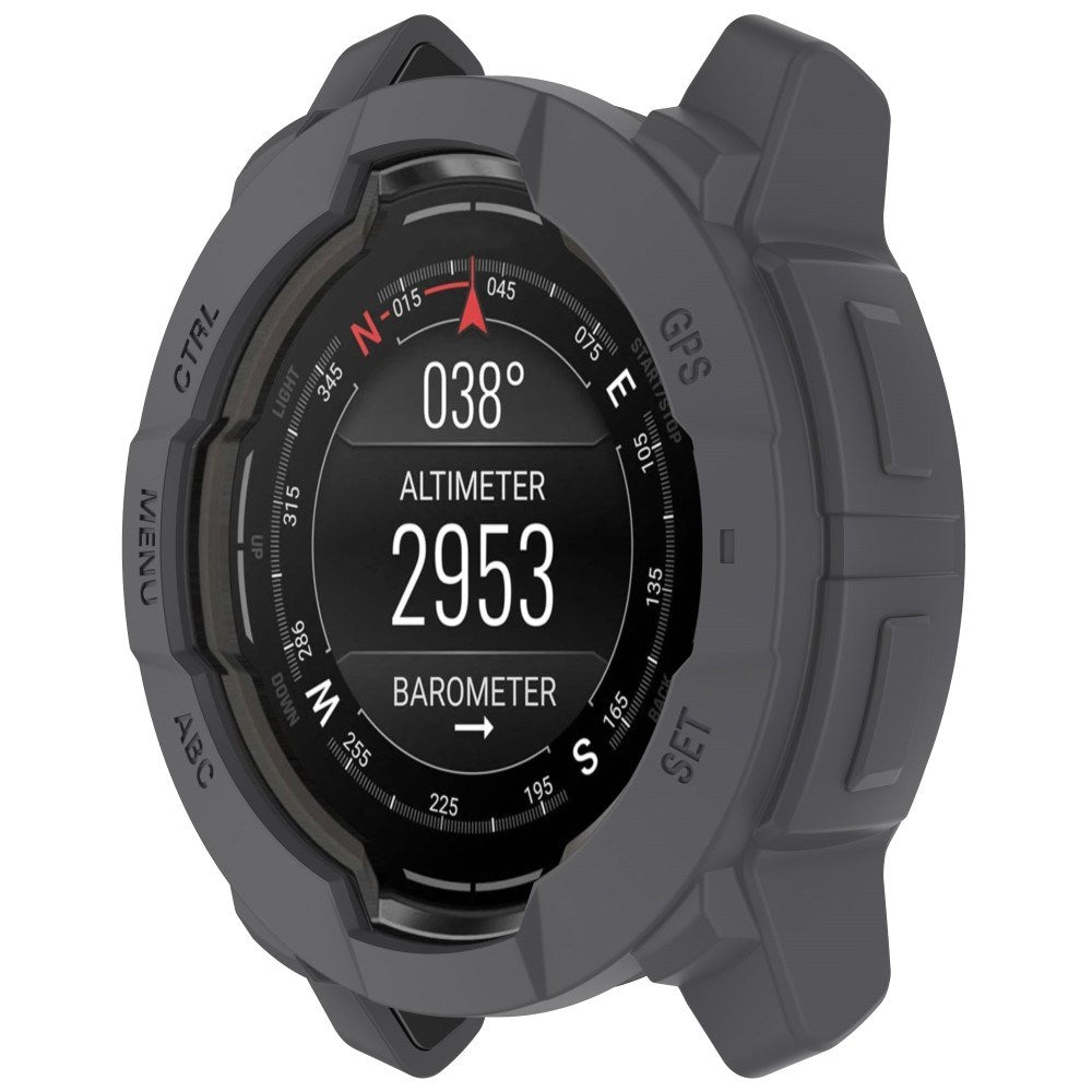 Garmin Instinct 3 AMOLED / Solar (50mm) - Bumper Silikone Cover - Grå