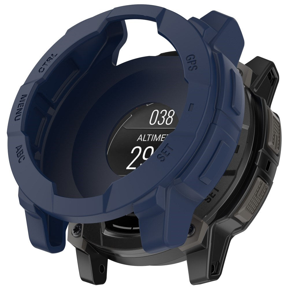 Garmin Instinct 3 AMOLED / Solar (50mm) - Bumper Silikone Cover - Blå