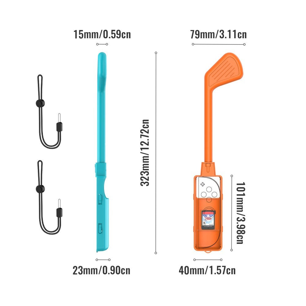Golfkølle til Controller - Nintendo Switch 2 - 2 stk - Blå / Orange
