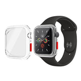 Apple Watch SE / 6 / 5 / 4 (44mm) Fleksibelt Plast Cover & Hærdet Skærmbeskyttelsesglas - Gennemsigtig