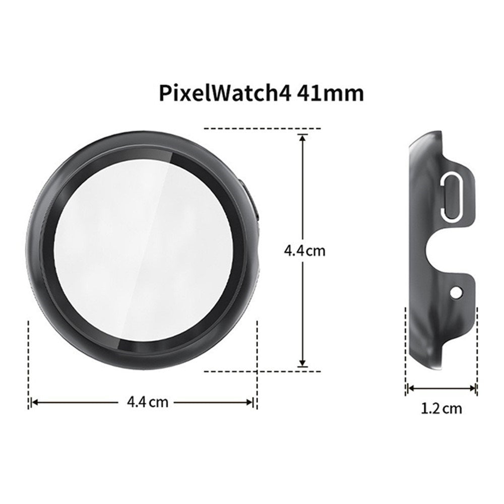 Google Pixel Watch 4 (41mm) Hårdt Plastik Case - Indbygget Skærmbeskyttelse - Fersken