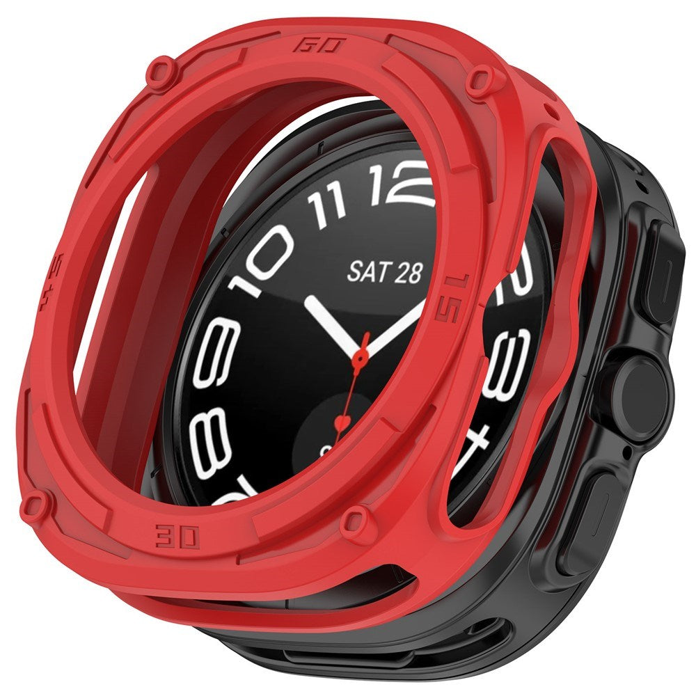Samsung Galaxy Watch Ultra 2 (47mm) Fleksibelt Plast Armor Cover m. Stødabsorberende Effekt - Rød
