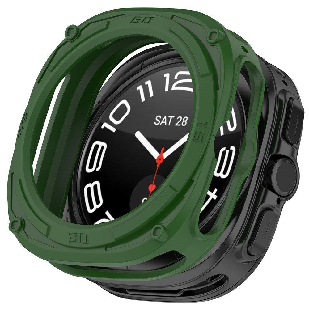 Samsung Galaxy Watch Ultra 2 (47mm) Fleksibelt Plast Armor Cover m. Stødabsorberende Effekt - Grøn