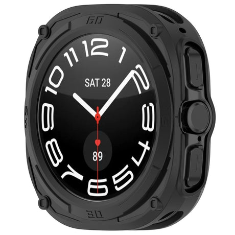Samsung Galaxy Watch Ultra 2 (47mm) Fleksibelt Plast Armor Cover m. Stødabsorberende Effekt - Sort