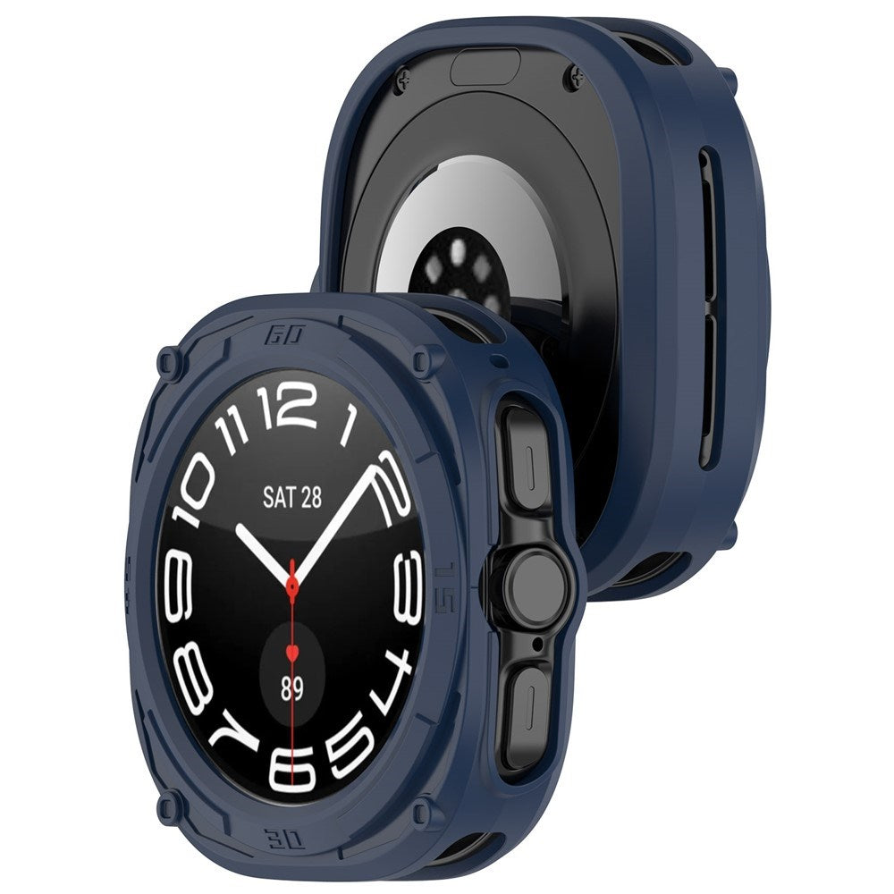 Samsung Galaxy Watch Ultra 2 (47mm) Fleksibelt Plast Armor Cover m. Stødabsorberende Effekt - Blå
