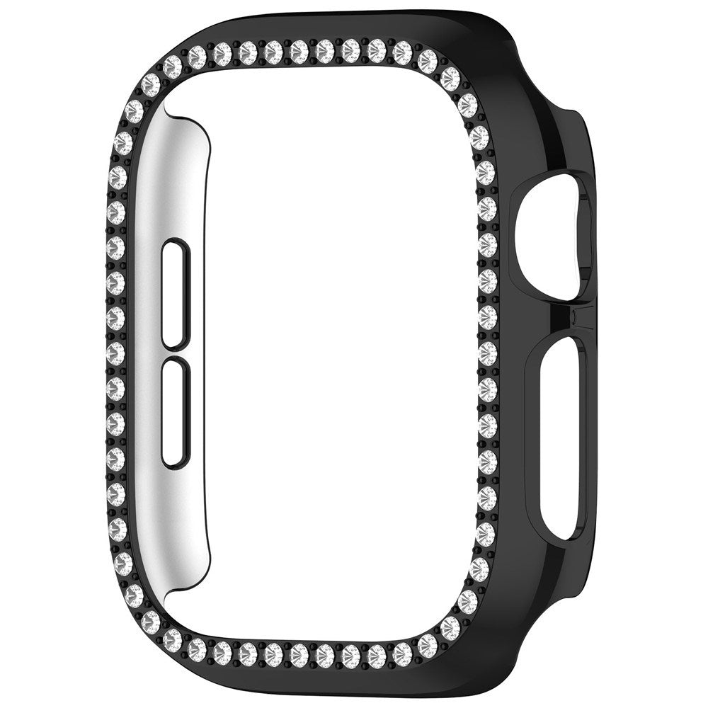 Apple Watch Series 12 (42mm) Hårdt Plast Case - Sort & Rhinsten