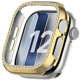 Apple Watch Series 12 (42mm) Hårdt Plast Case - Guld & Rhinsten