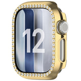 Apple Watch Series 12 (42mm) Hårdt Plast Case - Guld & Rhinsten