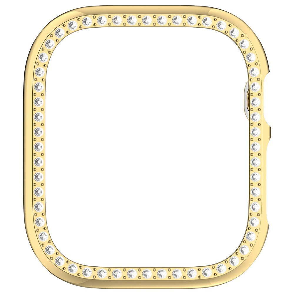 Apple Watch Series 12 (42mm) Hårdt Plast Case - Guld & Rhinsten