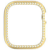 Apple Watch Series 12 (42mm) Hårdt Plast Case - Guld & Rhinsten