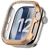 Apple Watch Series 12 (42mm) Hårdt Plast Case - Rose Gold & Rhinsten