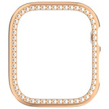 Apple Watch Series 12 (42mm) Hårdt Plast Case - Rose Gold & Rhinsten