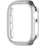 Apple Watch Series 12 (42mm) Hårdt Plast Case - Sølv & Rhinsten