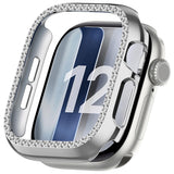 Apple Watch Series 12 (46mm) Hårdt Plast Case - Sølv & Rhinsten
