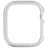 Apple Watch Series 12 (46mm) Hårdt Plast Case - Sølv & Rhinsten
