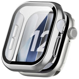 Apple Watch Series 12 (42mm) Case m. Indbygget Hærdet Glas Skærmbeskyttelse - Sølv