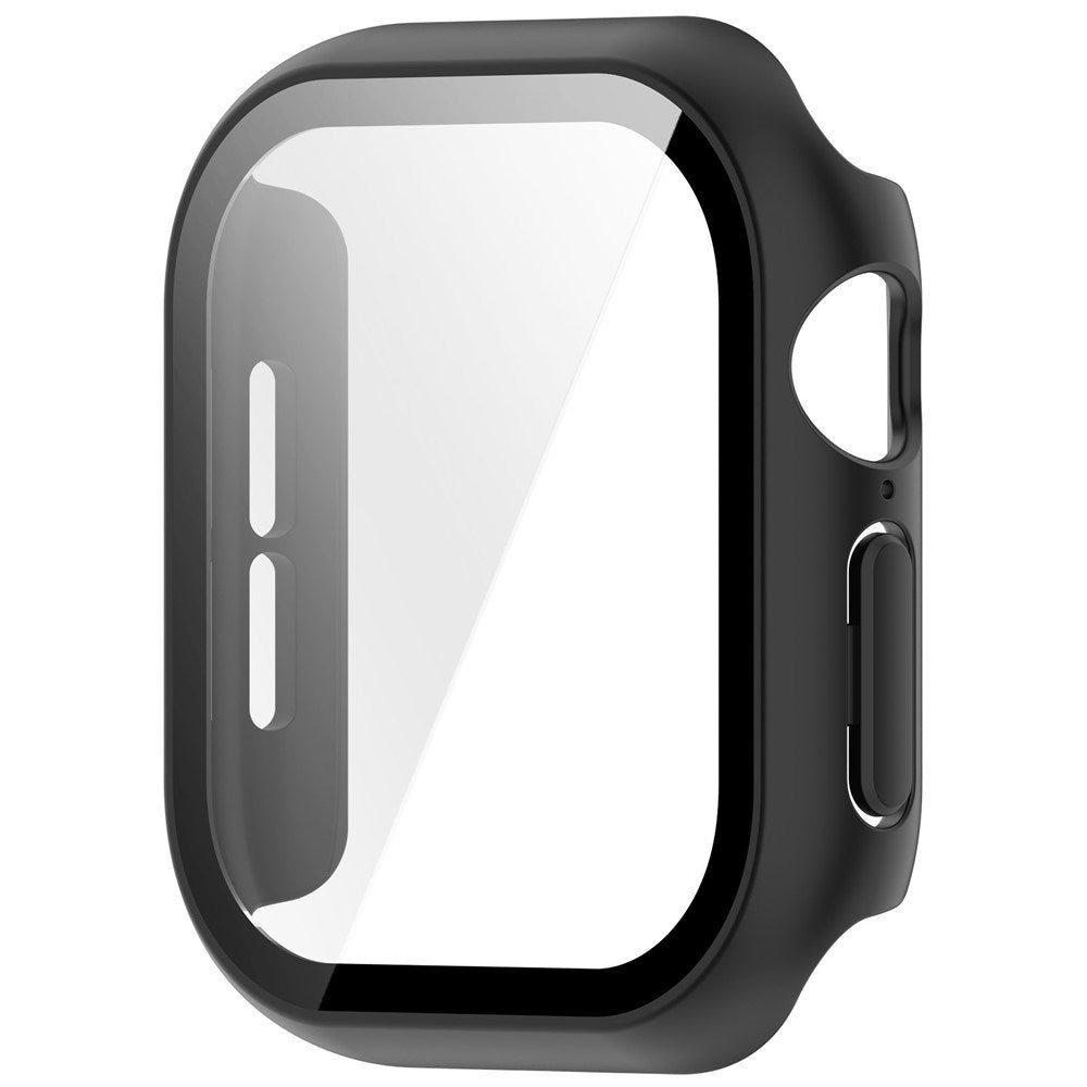Apple Watch Series 12 (46mm) Case m. Indbygget Hærdet Glas Skærmbeskyttelse - Sort