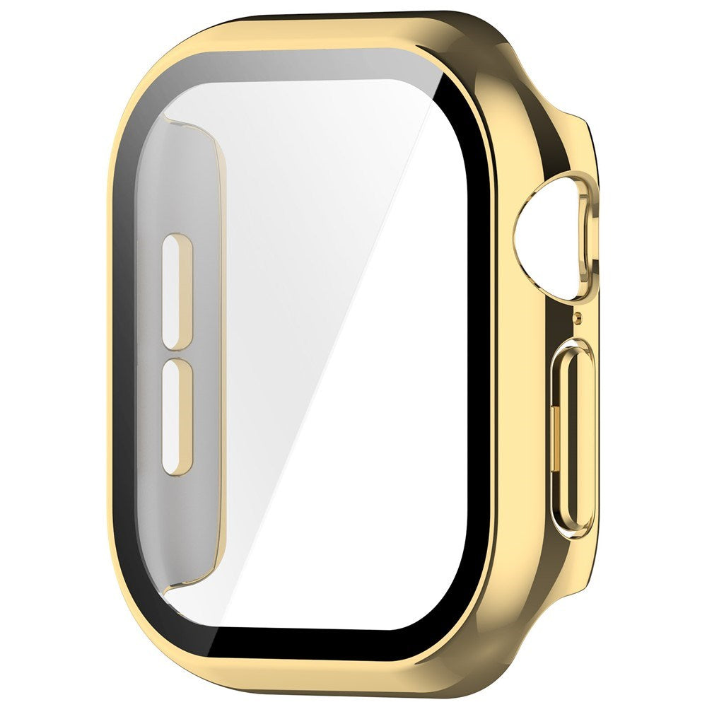 Apple Watch Series 12 (46mm) Case m. Indbygget Hærdet Glas Skærmbeskyttelse - Guld