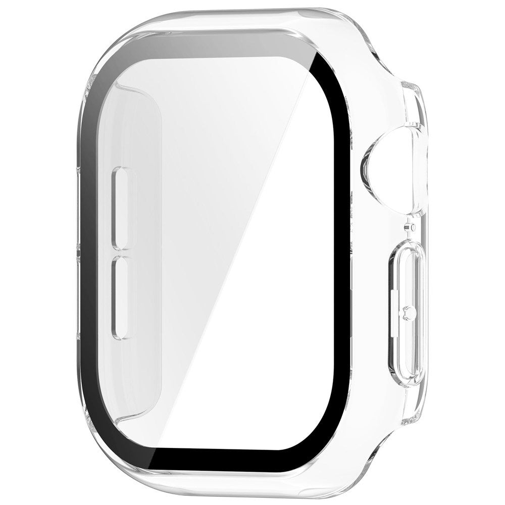 Apple Watch Series 12 (46mm) Case m. Indbygget Hærdet Glas Skærmbeskyttelse - Gennemsigtig