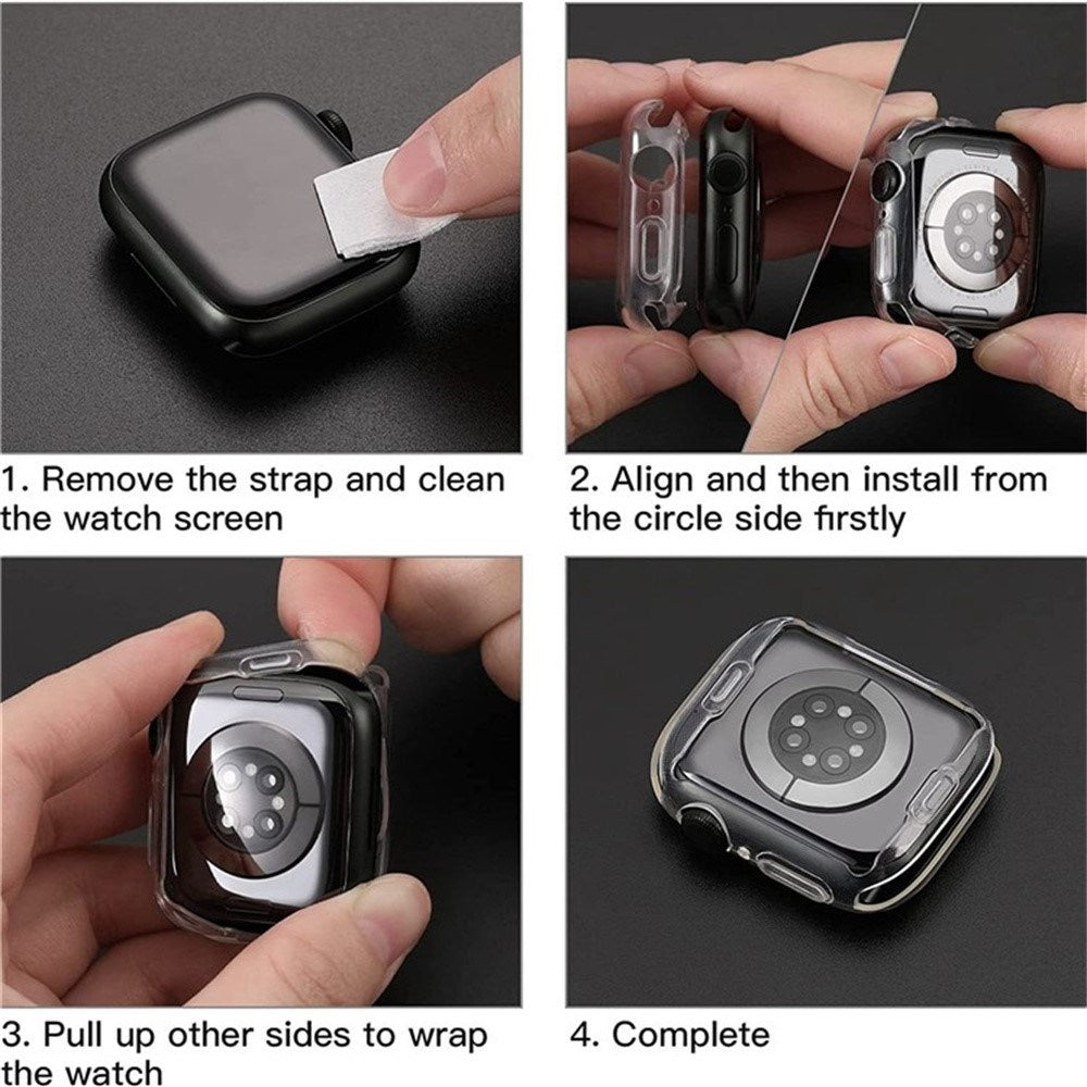 EIDERWOOD Apple Watch Series 12 (42mm) Fleksibel Plastik Cover - Gennemsigtigt