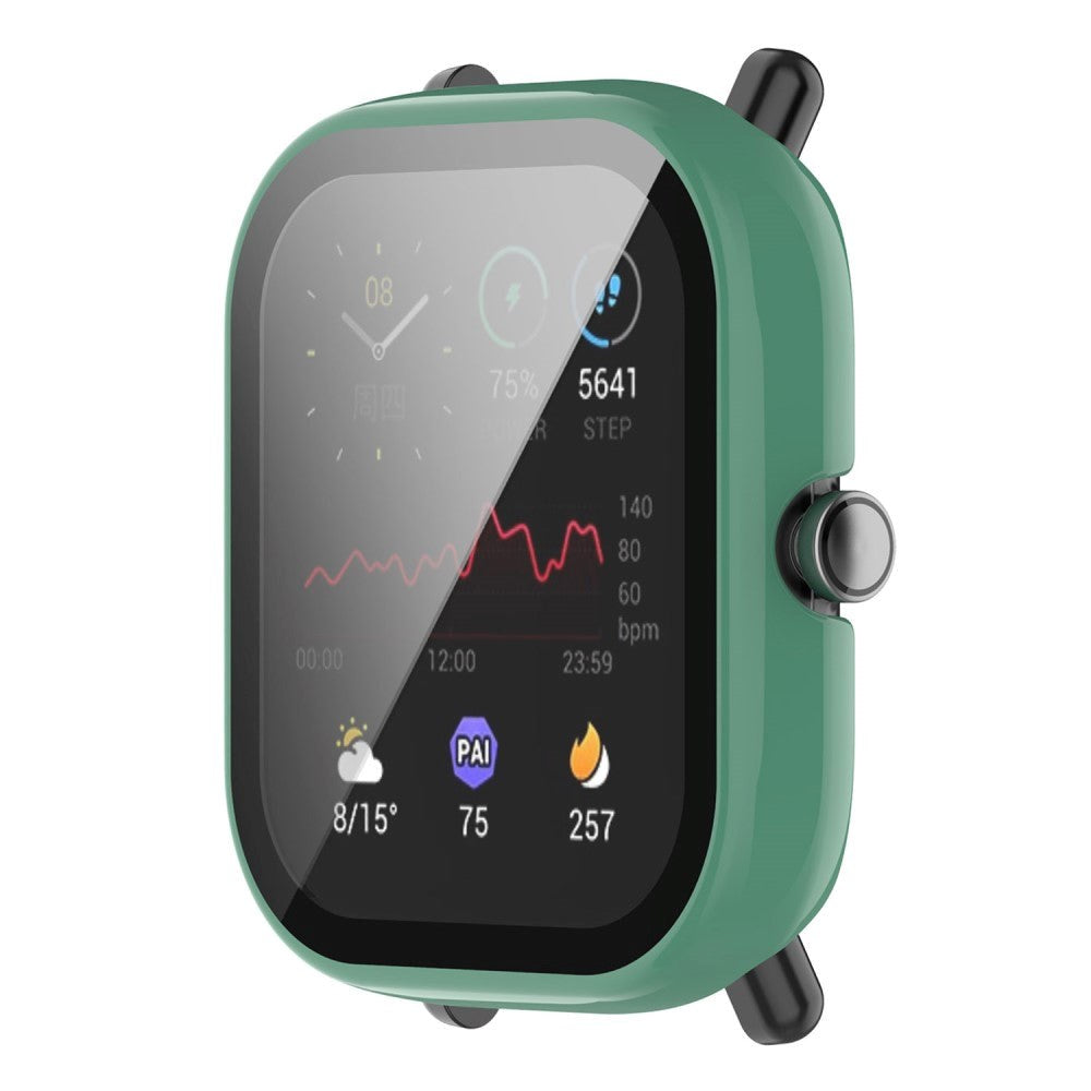 Amazfit Bip U / Bip U Pro Hard Plastic Case m. Innebygd skjermbeskytter - Grønn