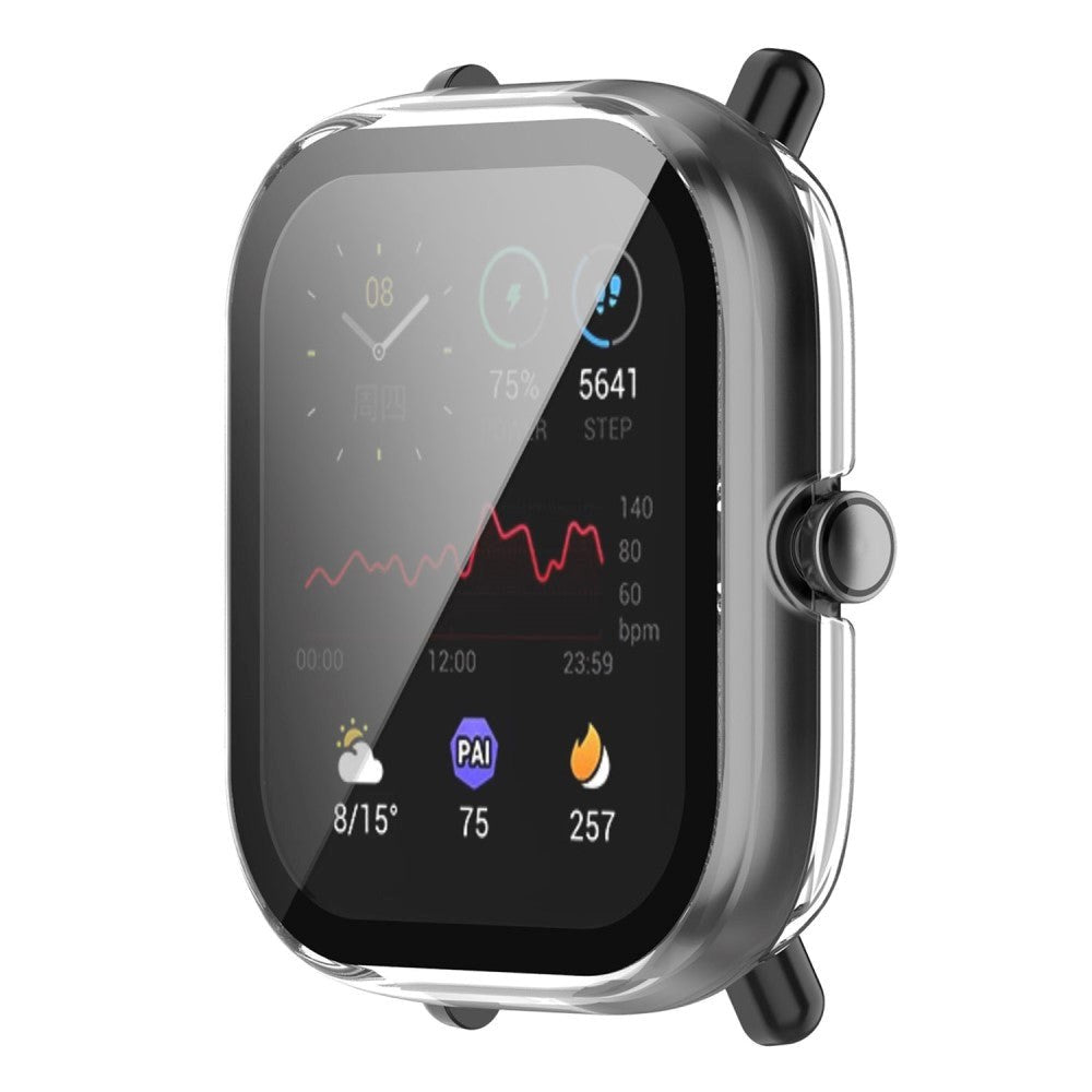 Amazfit Bip U / Bip U Pro Hard Plastic Case m. Innebygd skjermbeskytter - Gjennomsiktig