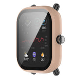 Amazfit Bip U / Bip U Pro Hard Plastic Case m. Innebygd skjermbeskytter - Rosa