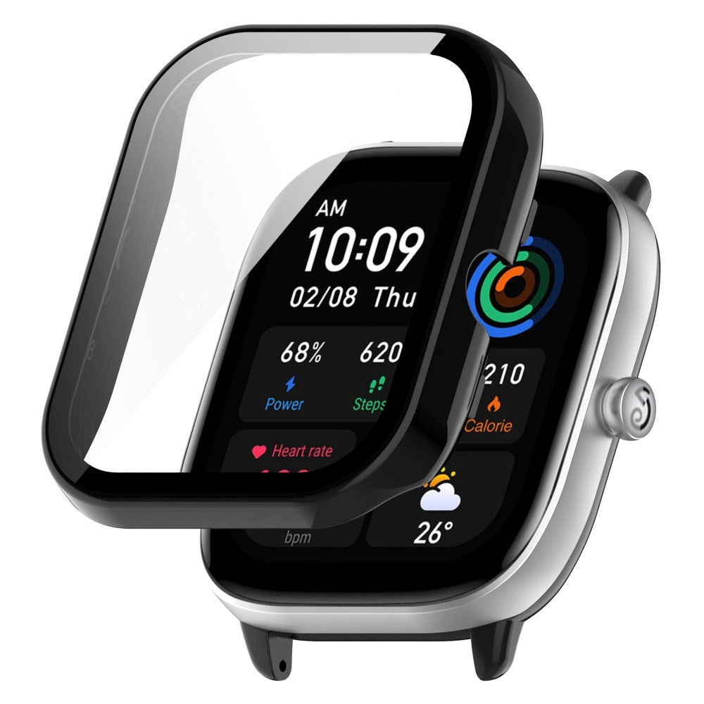 Amazfit GTS 4 Mini Hard Plastic Case m. Innebygd skjermbeskytter - Svart