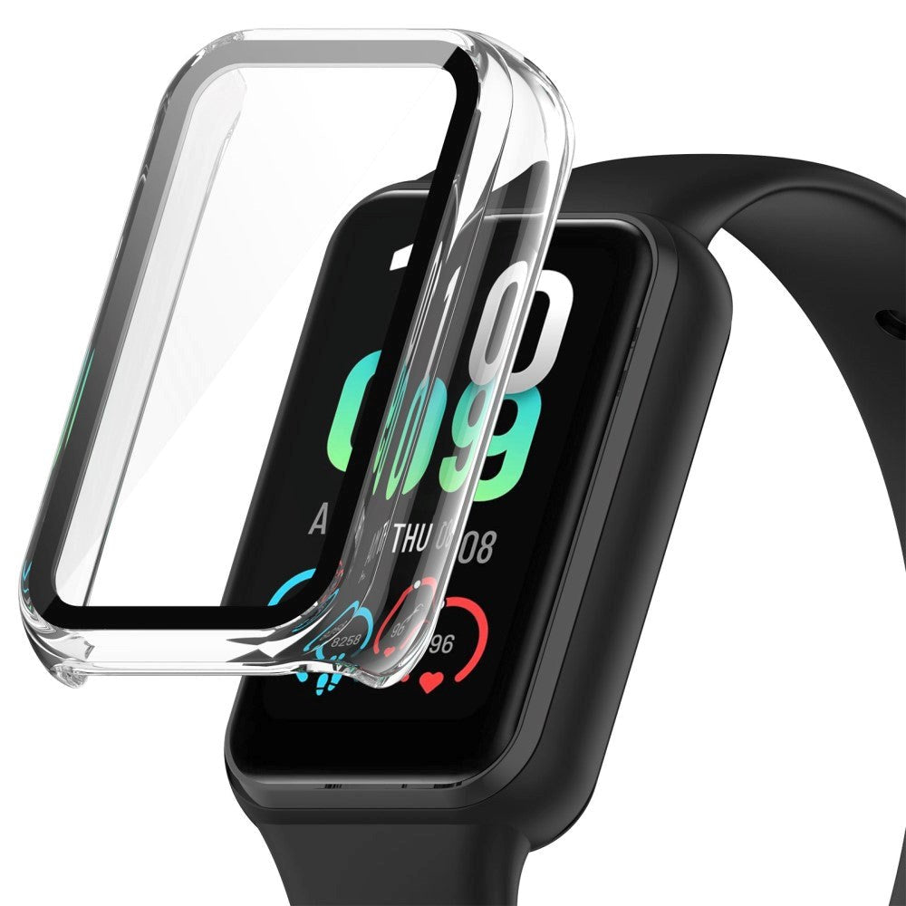 Amazfit Band 7 Hård Plast Case m. Indbygget Skærmbeskyttelse - Gennemsigtig