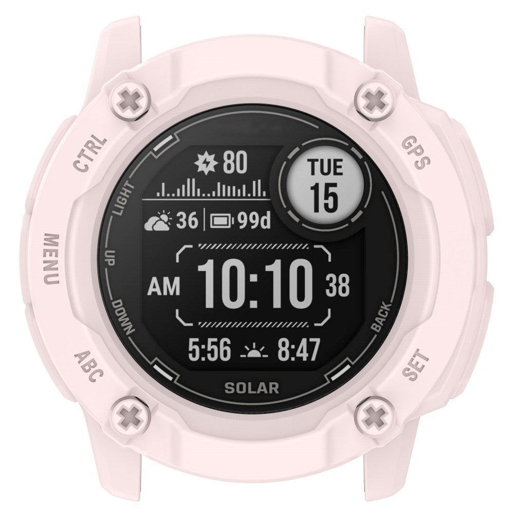 Garmin Instinct 2X Solar Fleksibel TPU plastdeksel - Rosa