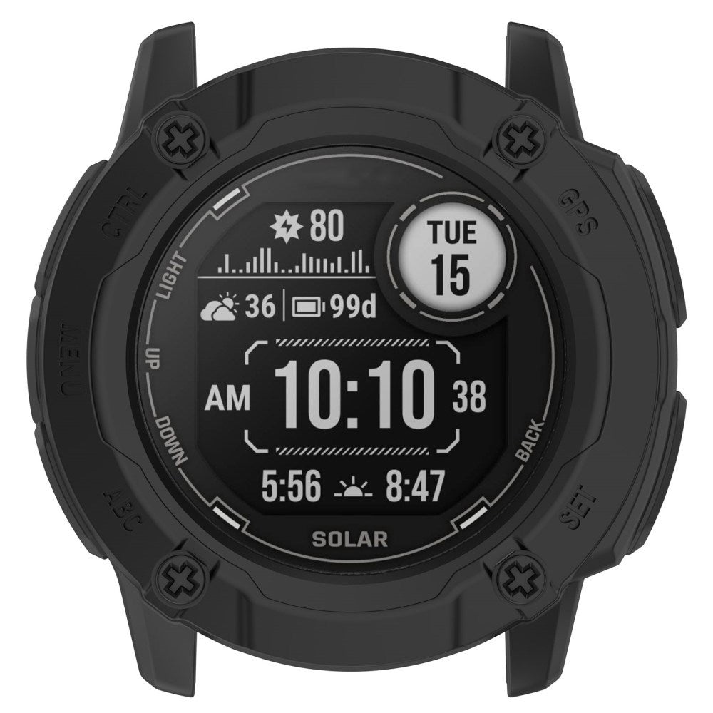 Garmin Instinct 2X Solar Flexible TPU plastdeksel - Svart