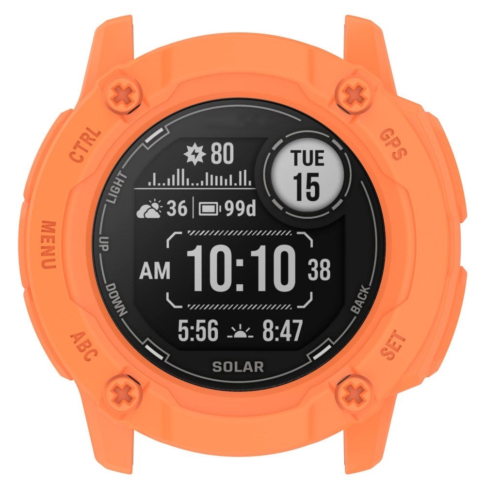 Garmin Instinct 2X Solar Flexible TPU plastdeksel - oransje