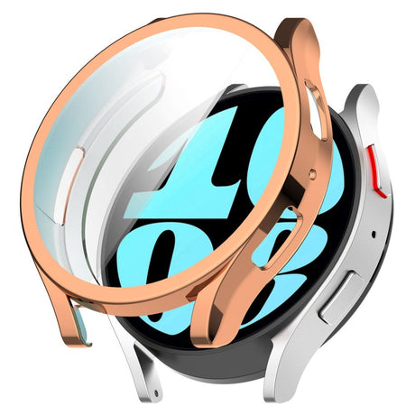 Samsung Galaxy Watch 6 (40 mm) fleksibelt plastdeksel m. Innebygd skjermbeskytter - Rose Gold