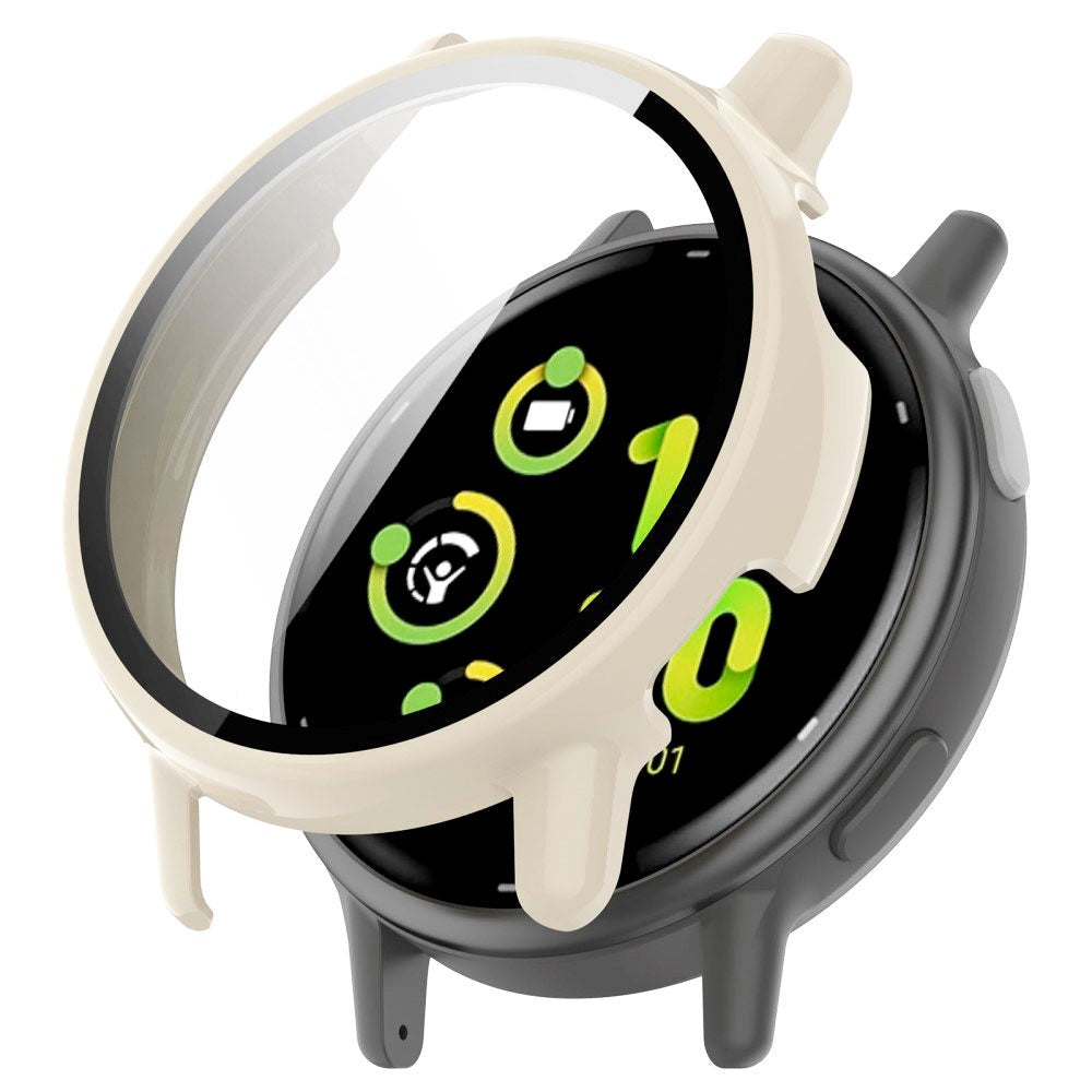 Garmin Vivoactive 5 hardplastdeksel m. Innebygd skjermbeskytter - Creme White