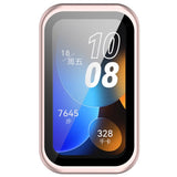 Huawei Band 10 / 9 / 8 EIDERWOOD Hårdt Plast Cover inkl. Skærmglas - Lyserød