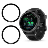 Garmin Forerunner 570 (42mm) Plastik Skærmbeskyttelse - 2 stk. - Gennemsigtig / Sort Kant