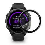 Garmin Forerunner 970 NORTHJO Plastik Skærmbeskyttelse - Gennemsigtig / Sort Kant