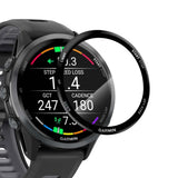 Garmin Forerunner 970 NORTHJO Plastik Skærmbeskyttelse - Gennemsigtig / Sort Kant