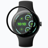 Google Pixel Watch 4 (45mm) Plastik Skærmbeskyttelse - Gennemsigtig / Sort Kant