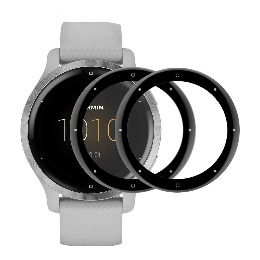 Garmin Venu 2S ENKAY Beskyttelsesglass - Skjermbeskytter 2 stk. - Gjennomsiktig / svart