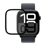 Apple Watch 12 (46mm) Full Fit Beskyttelsesfilm - Gennemsigtig / Sort