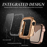 Apple Watch SE/6/5/4 (40 mm) deksel av hardplast m. Innebygd skjermbeskytter - Rose Gold &amp; Rhinestone