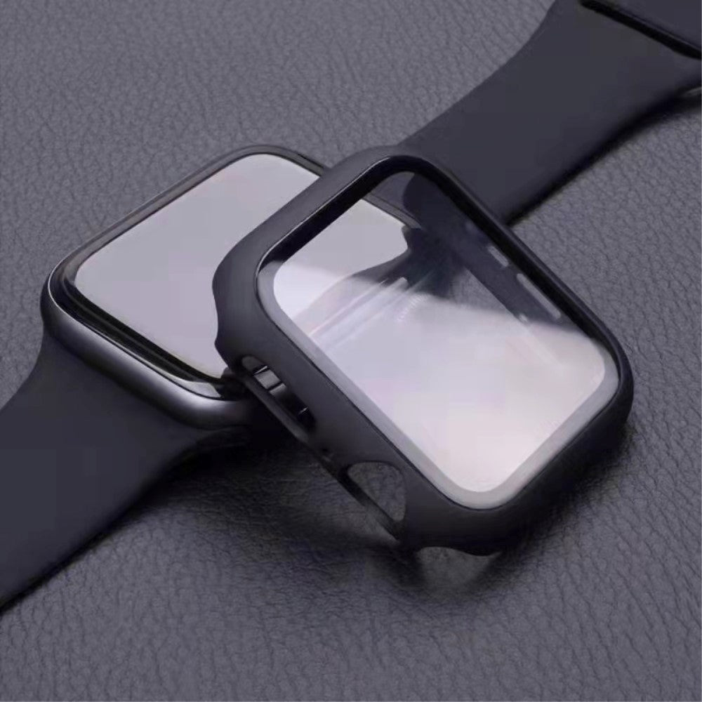 Apple Watch 9/8/7 (41 mm) etui av hardplast m. Innebygd skjermbeskytter - Svart