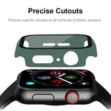 Apple Watch 9/8/7 (45 mm) deksel i hard plast m. Innebygd skjermbeskytter - Grønn