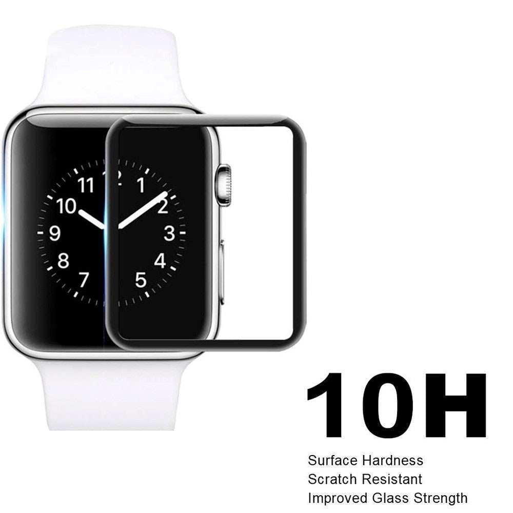 Apple Watch 9/8/7 (41mm) herdet glass - skjermbeskytter - svart