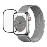 Apple Watch 9/8/7 (41 mm) skjermbeskytter i herdet glass - svart kant