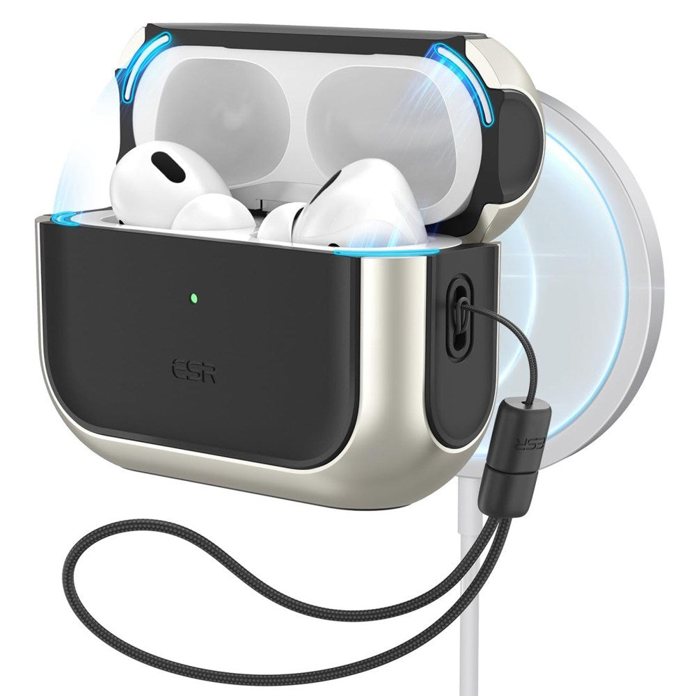 AirPods Pro (1. og 2. gen.) Orbit Hybrid Magnetic Cover - MagSafe-kompatibel - Titanium