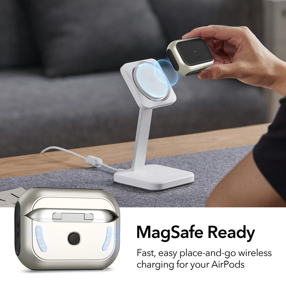 AirPods Pro (1. og 2. gen.) Orbit Hybrid Magnetic Cover - MagSafe-kompatibel - Titanium